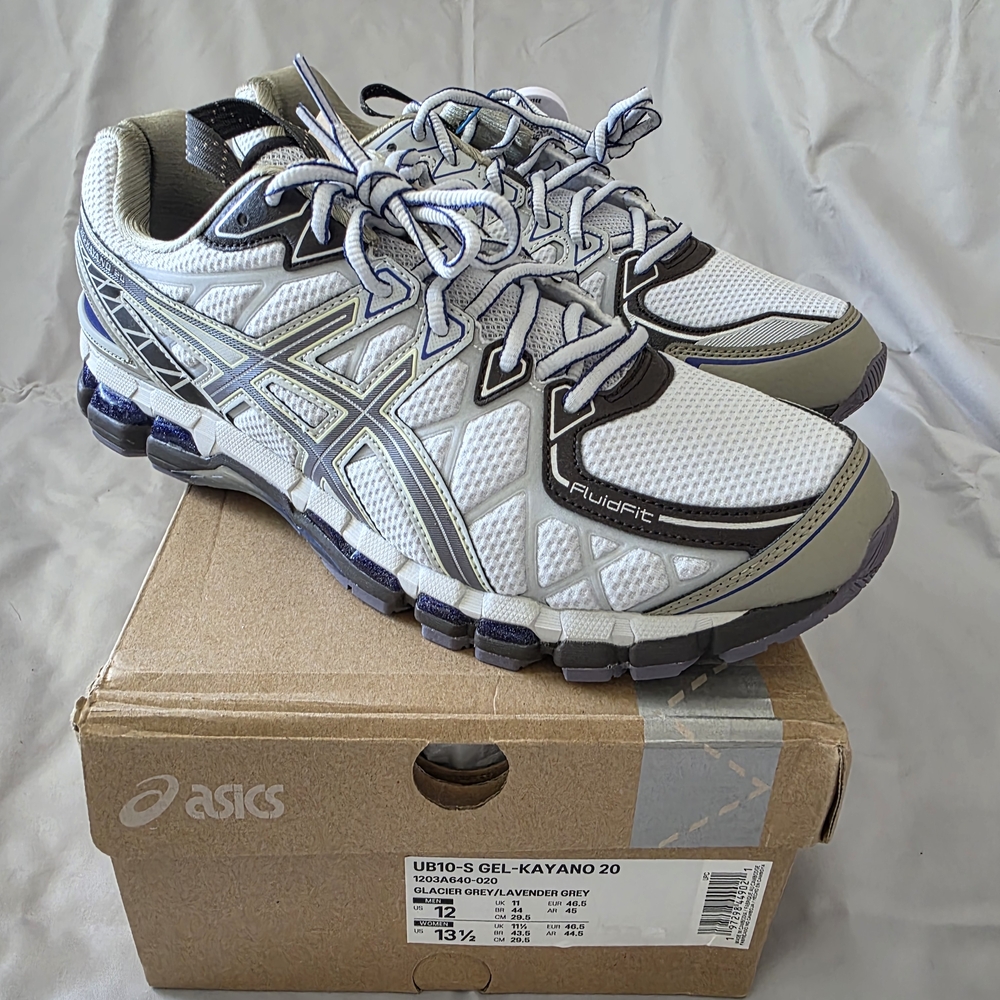 ASICS Gel-Kayano 20 Men's Shoes - White and Gray